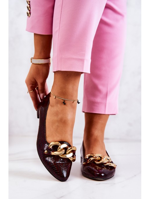Leather Laquered Snakeskin Pumps Maroon Elissabeth Leather Laquered Snakeskin Pumps Maroon Elissabeth