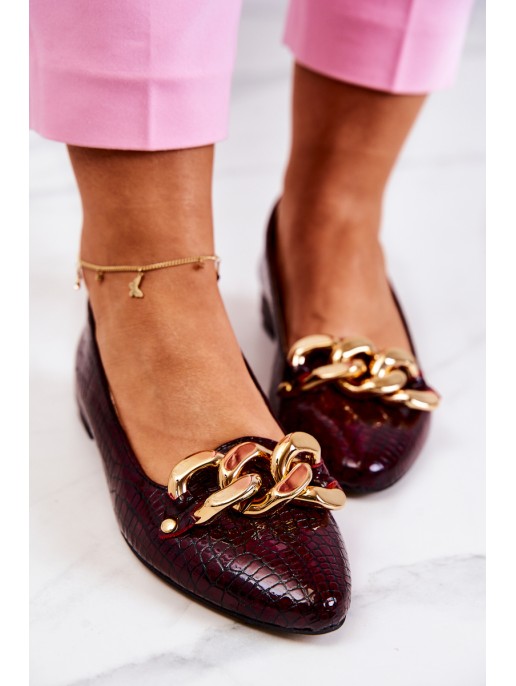 Leather Laquered Snakeskin Pumps Maroon Elissabeth Leather Laquered Snakeskin Pumps Maroon Elissabeth