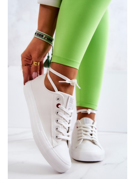 Žemi odiniai sportbačiai Big Star JJ274007 balti