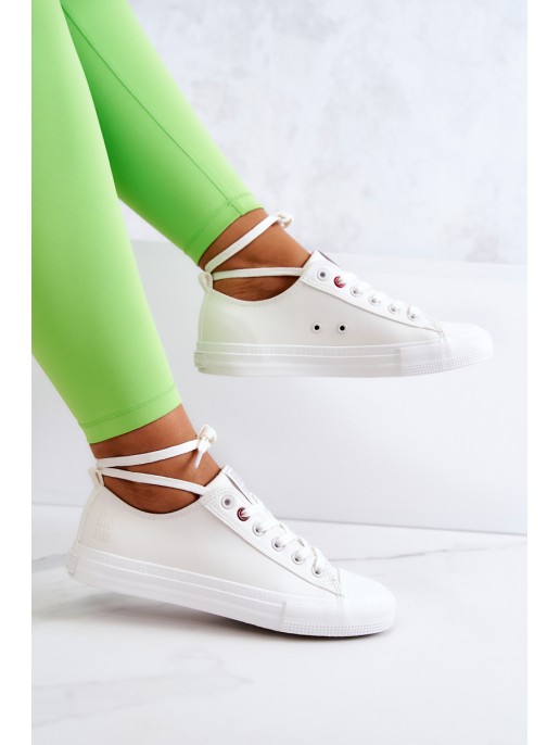 Žemi odiniai sportbačiai Big Star JJ274007 balti Žemi odiniai sportbačiai Big Star JJ274007 balti