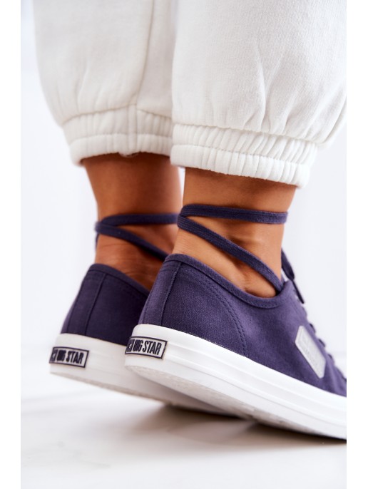 Klasikiniai moteriški sportbačiai BIG STAR JJ274494 tamsiai mėlyni Klasikiniai moteriški sportbačiai BIG STAR JJ274494 tamsiai mėlyni