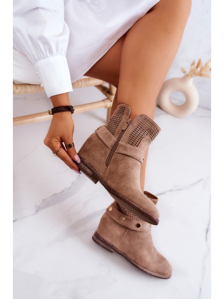 Ažūriniai moteriški pavasariniai batai Beige Royale