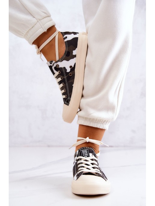 Moteriški sportbačiai Camo BIG STAR JJ274237 baltai pilki Moteriški sportbačiai Camo BIG STAR JJ274237 baltai pilki