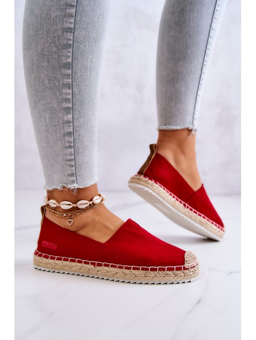 Espadrilės ant pinto pado Didelė žvaigždė HH274494 Raudona