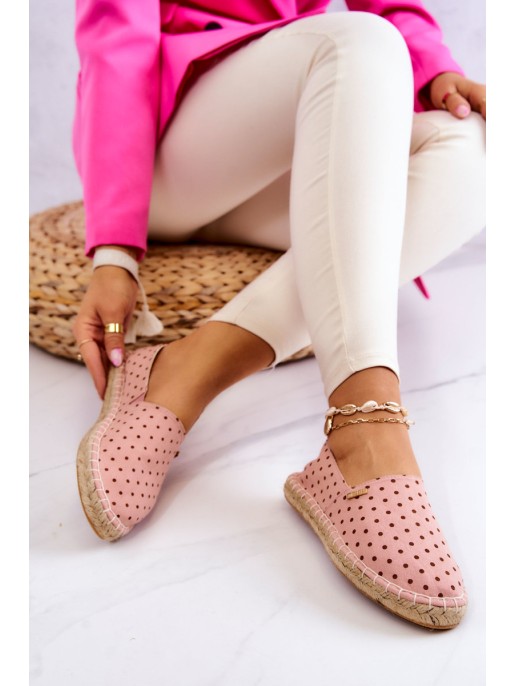 Women's Espadrilles With Polka Dots Big Star JJ274869 Pink