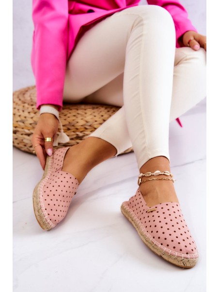 Women's Espadrilles With Polka Dots Big Star JJ274869 Pink
