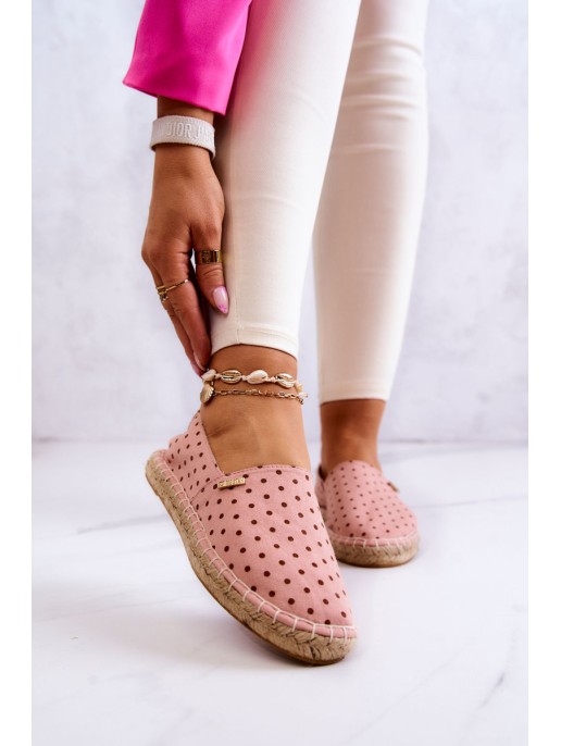 Women's Espadrilles With Polka Dots Big Star JJ274869 Pink Women's Espadrilles With Polka Dots Big Star JJ274869 Pink