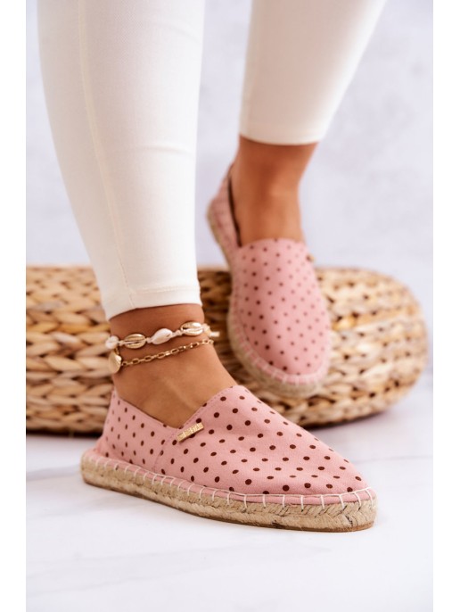 Women's Espadrilles With Polka Dots Big Star JJ274869 Pink Women's Espadrilles With Polka Dots Big Star JJ274869 Pink