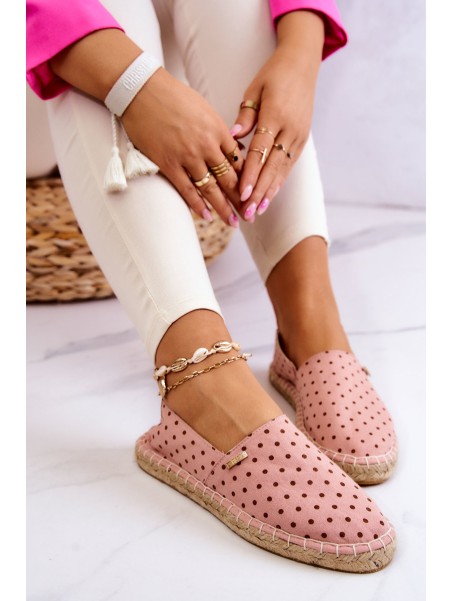 Women's Espadrilles With Polka Dots Big Star JJ274869 Pink