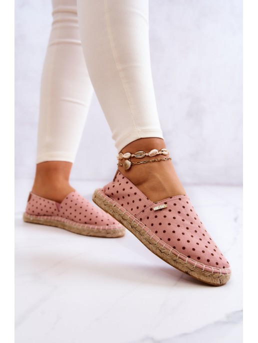 Women's Espadrilles With Polka Dots Big Star JJ274869 Pink Women's Espadrilles With Polka Dots Big Star JJ274869 Pink