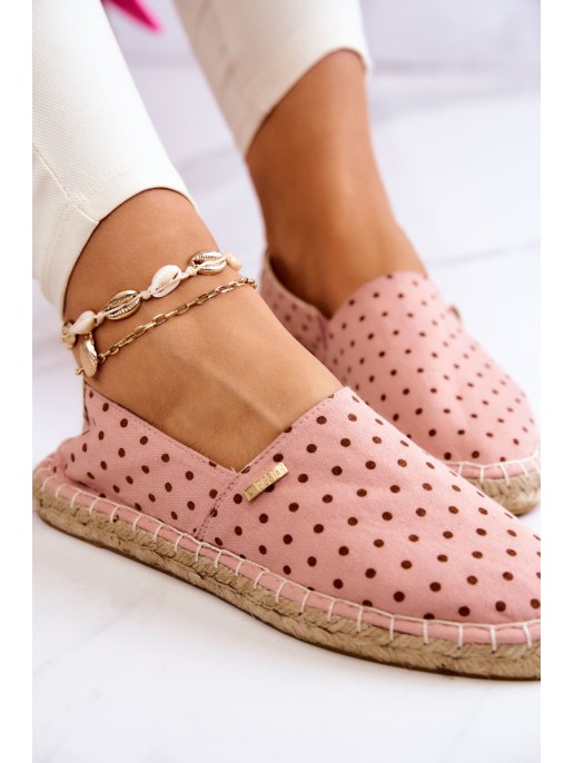 Women's Espadrilles With Polka Dots Big Star JJ274869 Pink Women's Espadrilles With Polka Dots Big Star JJ274869 Pink