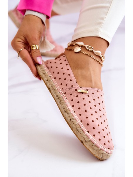 Women's Espadrilles With Polka Dots Big Star JJ274869 Pink
