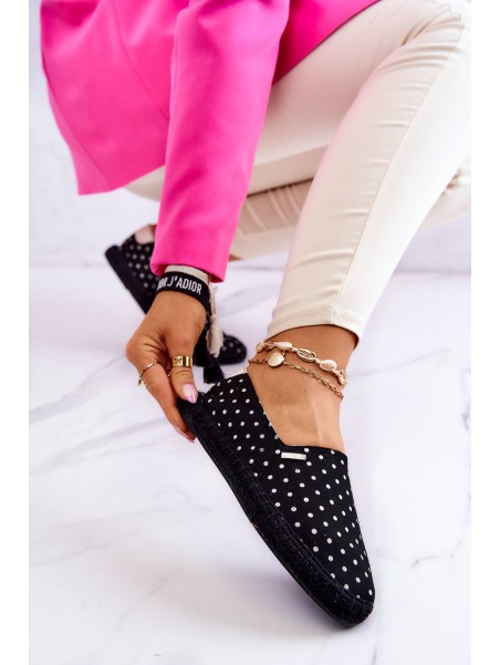 Women's Espadrilles With Polka Dots Big Star JJ274867 Black