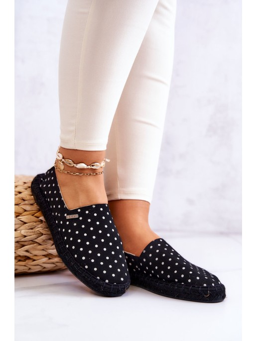 Women's Espadrilles With Polka Dots Big Star JJ274867 Black Women's Espadrilles With Polka Dots Big Star JJ274867 Black