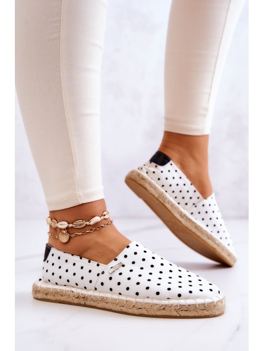Women's Espadrilles With Polka Dots Big Star JJ274870 White Women's Espadrilles With Polka Dots Big Star JJ274870 White