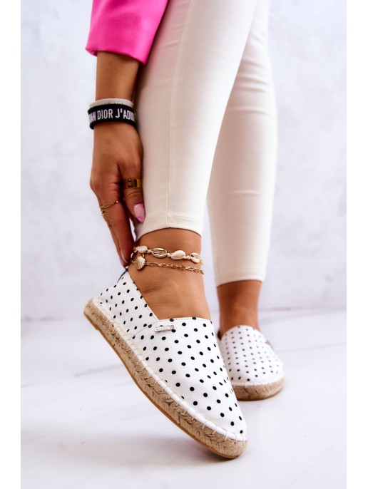 Women's Espadrilles With Polka Dots Big Star JJ274870 White Women's Espadrilles With Polka Dots Big Star JJ274870 White
