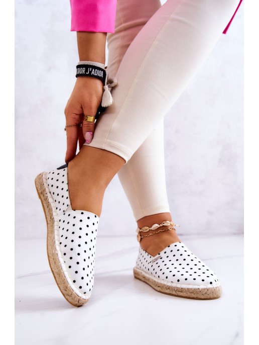 Women's Espadrilles With Polka Dots Big Star JJ274870 White Women's Espadrilles With Polka Dots Big Star JJ274870 White