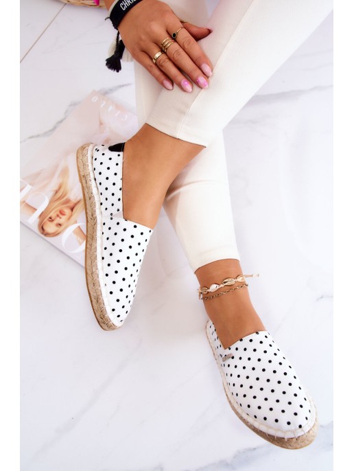 Women's Espadrilles With Polka Dots Big Star JJ274870 White Women's Espadrilles With Polka Dots Big Star JJ274870 White