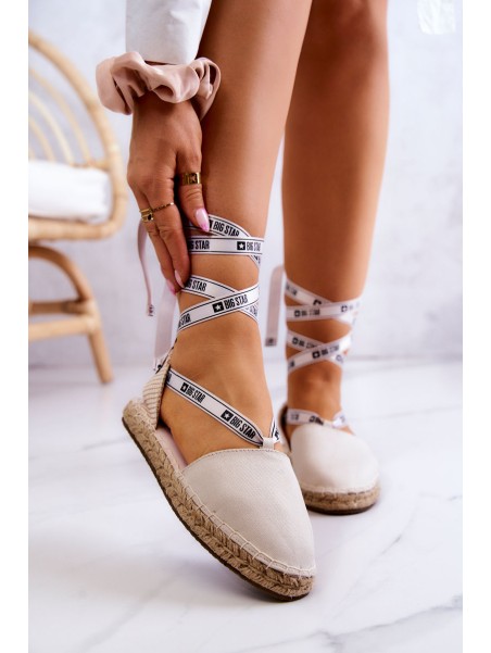 Women's Tied Espadrilles Big Star JJ274862 Beige