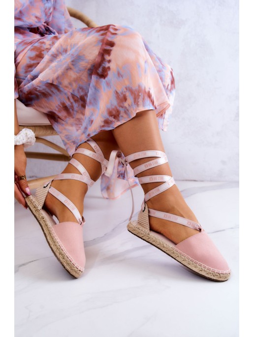 Women's Tied Espadrilles Big Star JJ274864 Pink Women's Tied Espadrilles Big Star JJ274864 Pink