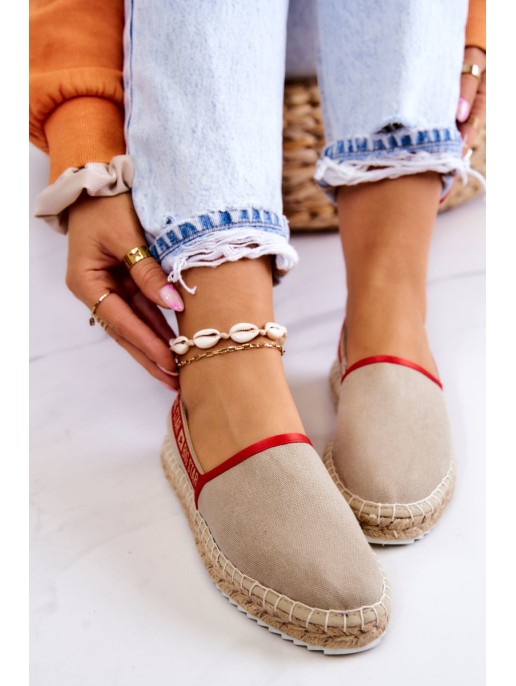 Užsegamos espadrilės Big Star JJ274879 Beige Užsegamos espadrilės Big Star JJ274879 Beige