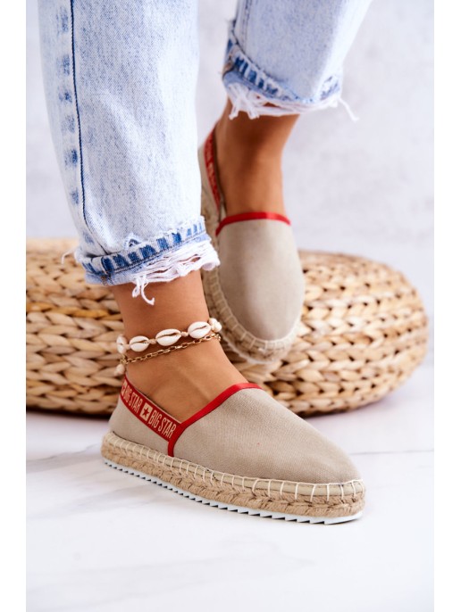 Užsegamos espadrilės Big Star JJ274879 Beige Užsegamos espadrilės Big Star JJ274879 Beige