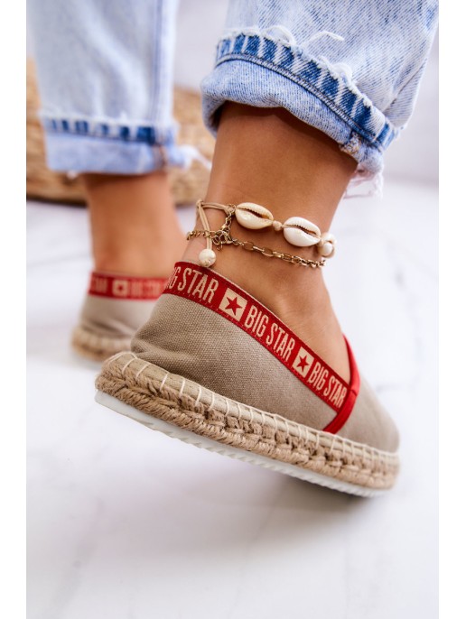 Užsegamos espadrilės Big Star JJ274879 Beige Užsegamos espadrilės Big Star JJ274879 Beige