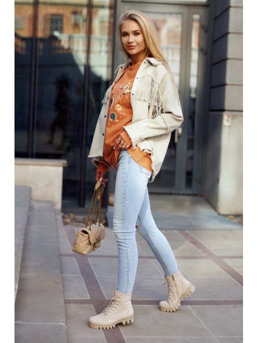 Suede Trappers With Stitching Light Grey Layden Suede Trappers With Stitching Light Grey Layden