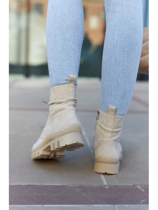 Suede Trappers With Stitching Light Grey Layden Suede Trappers With Stitching Light Grey Layden