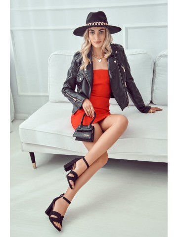 Fashionable Suede High Heels Sandals Black Aubrey 2