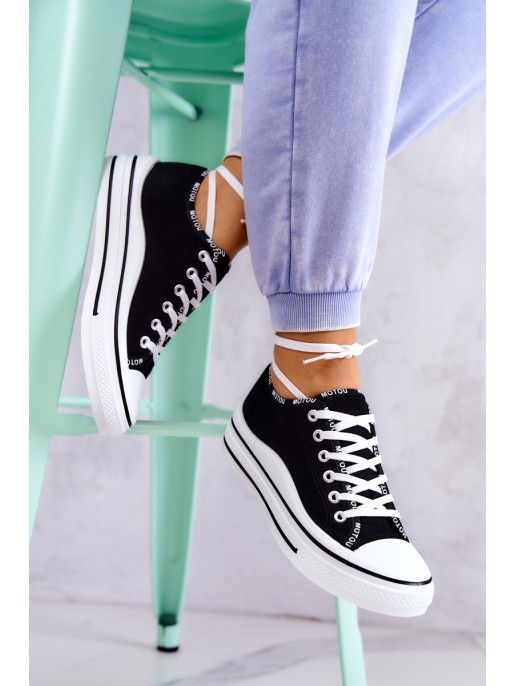 Moteriški surišti sportbačiai, juodi Menifee Moteriški surišti sportbačiai, juodi Menifee