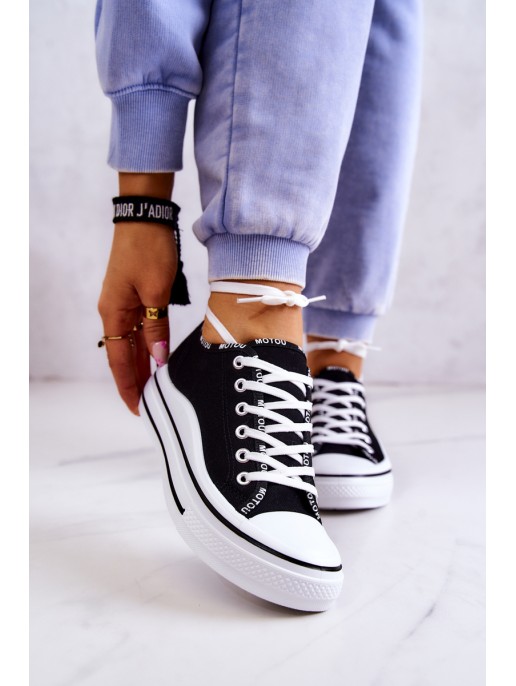 Moteriški surišti sportbačiai, juodi Menifee Moteriški surišti sportbačiai, juodi Menifee