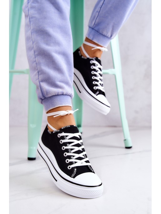 Moteriški surišti sportbačiai, juodi Menifee Moteriški surišti sportbačiai, juodi Menifee