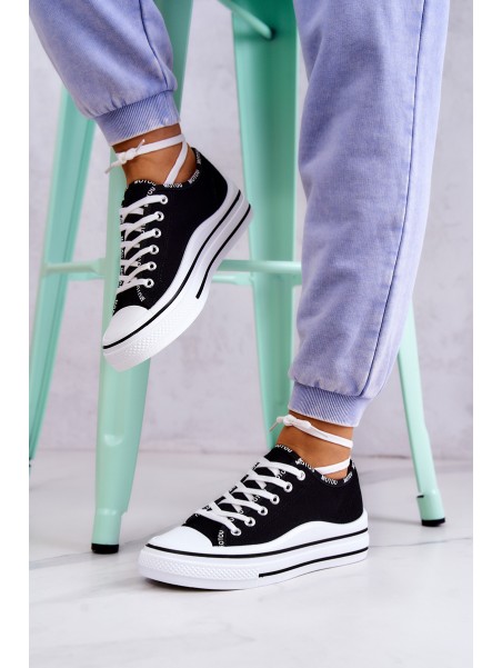 Moteriški surišti sportbačiai, juodi Menifee