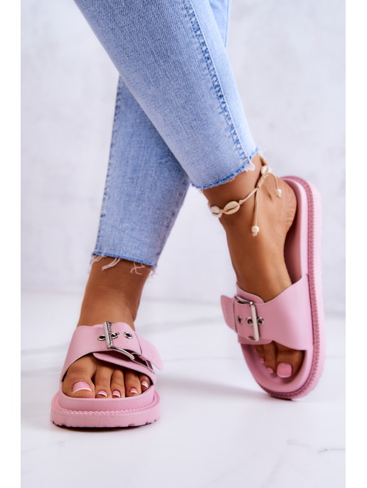 Klasikinės moteriškos šlepetės, didelė žvaigždė JJ274A308 rožinė Klasikinės moteriškos šlepetės, didelė žvaigždė JJ274A308 rožinė