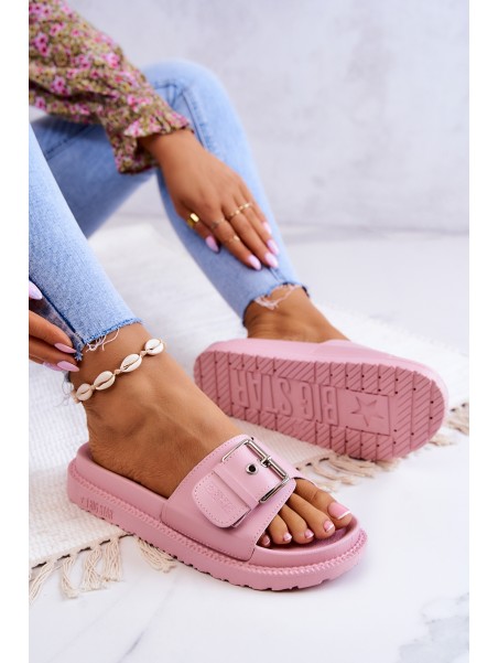 Klasikinės moteriškos šlepetės, didelė žvaigždė JJ274A308 rožinė