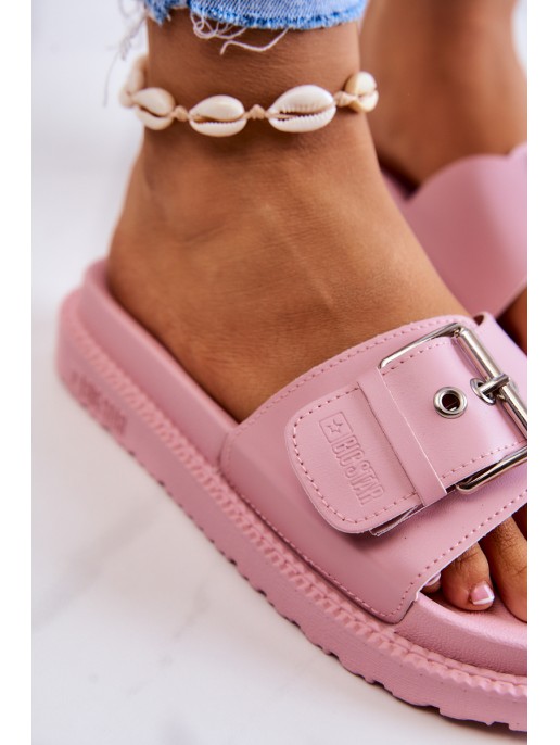 Klasikinės moteriškos šlepetės, didelė žvaigždė JJ274A308 rožinė Klasikinės moteriškos šlepetės, didelė žvaigždė JJ274A308 rožinė