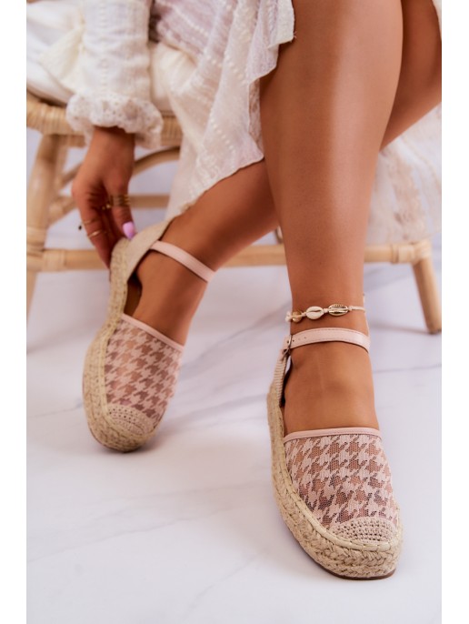 Women's Espadrilles With Buckle Nude Charlene Women's Espadrilles With Buckle Nude Charlene