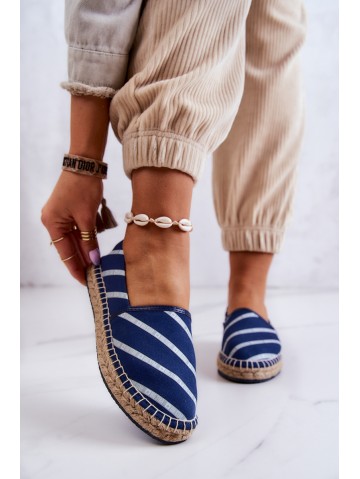 Moteriškos klasikinės espadrilės Big Star JJ274960 Tamsiai mėlynos spalvos 2