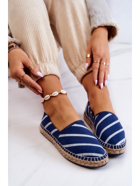 Women's Classic Espadrilles Big Star JJ274960 Navy blue