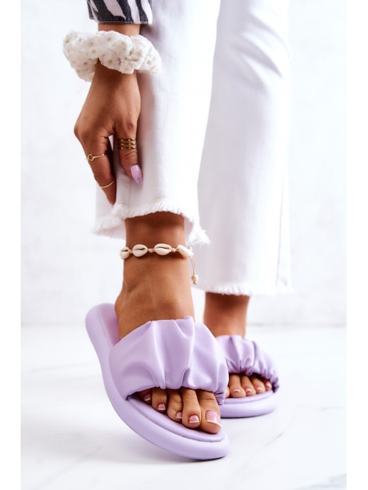 Women's Classic Slippers Purple Feline