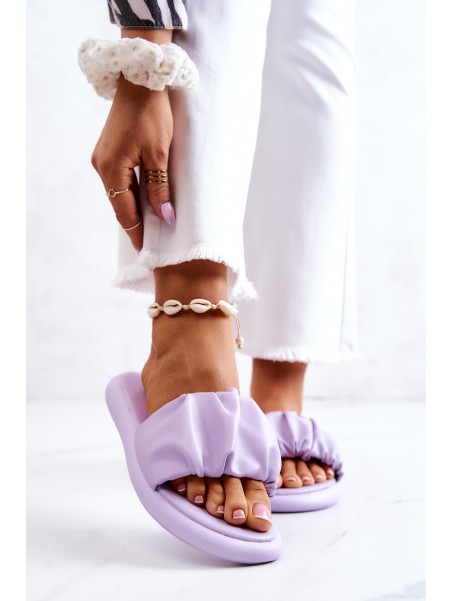 Women's Classic Slippers Purple Feline