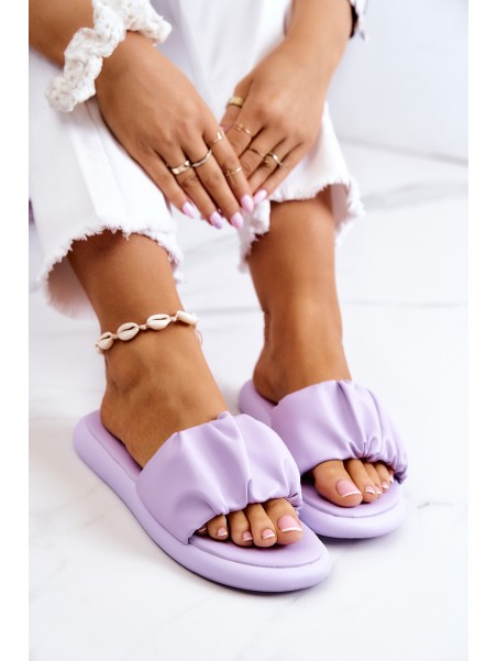 Women's Classic Slippers Purple Feline