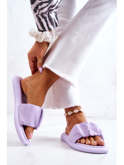 Women's Classic Slippers Purple Feline