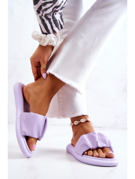 Women's Classic Slippers Purple Feline