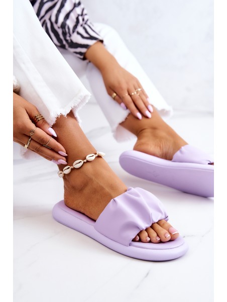 Women's Classic Slippers Purple Feline