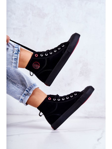 Moteriški aukšti sportbačiai Cross Jeans JJ2R4055C juodi