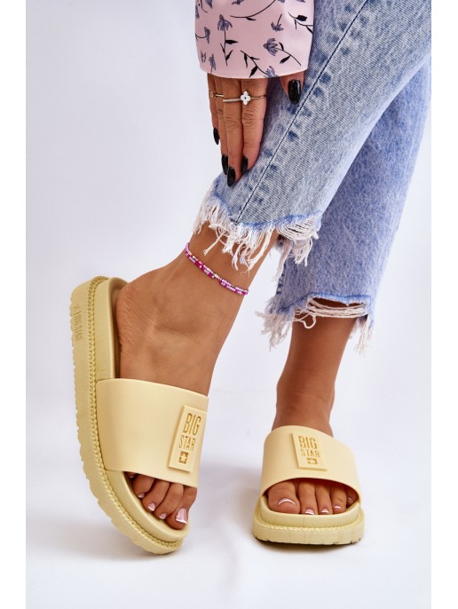 Women's Slippers Big Star LL274427 Yellow Women's Slippers Big Star LL274427 Yellow