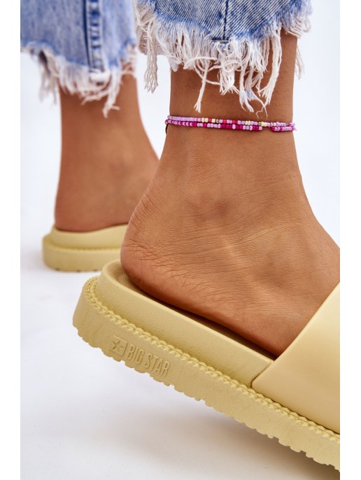 Women's Slippers Big Star LL274427 Yellow Women's Slippers Big Star LL274427 Yellow