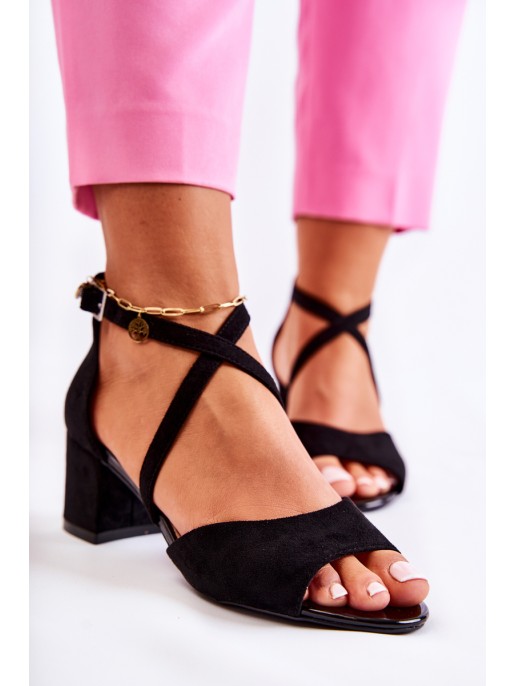 Women's Sandals On High Heel Sergio Leone SK825 Black